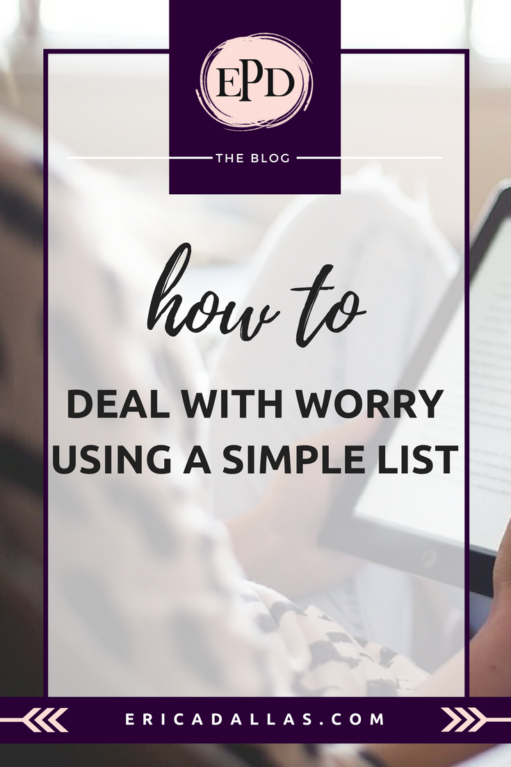 how to deal with worry