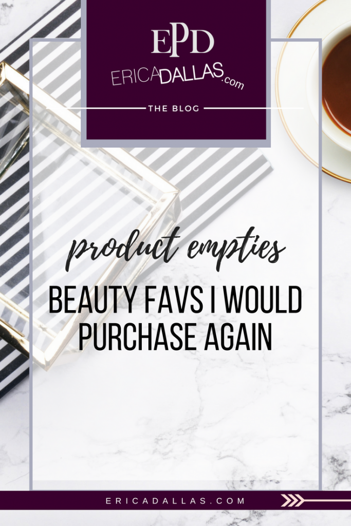 product empties beauty favs